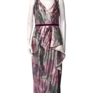 Marchesa Notte Dress metallic